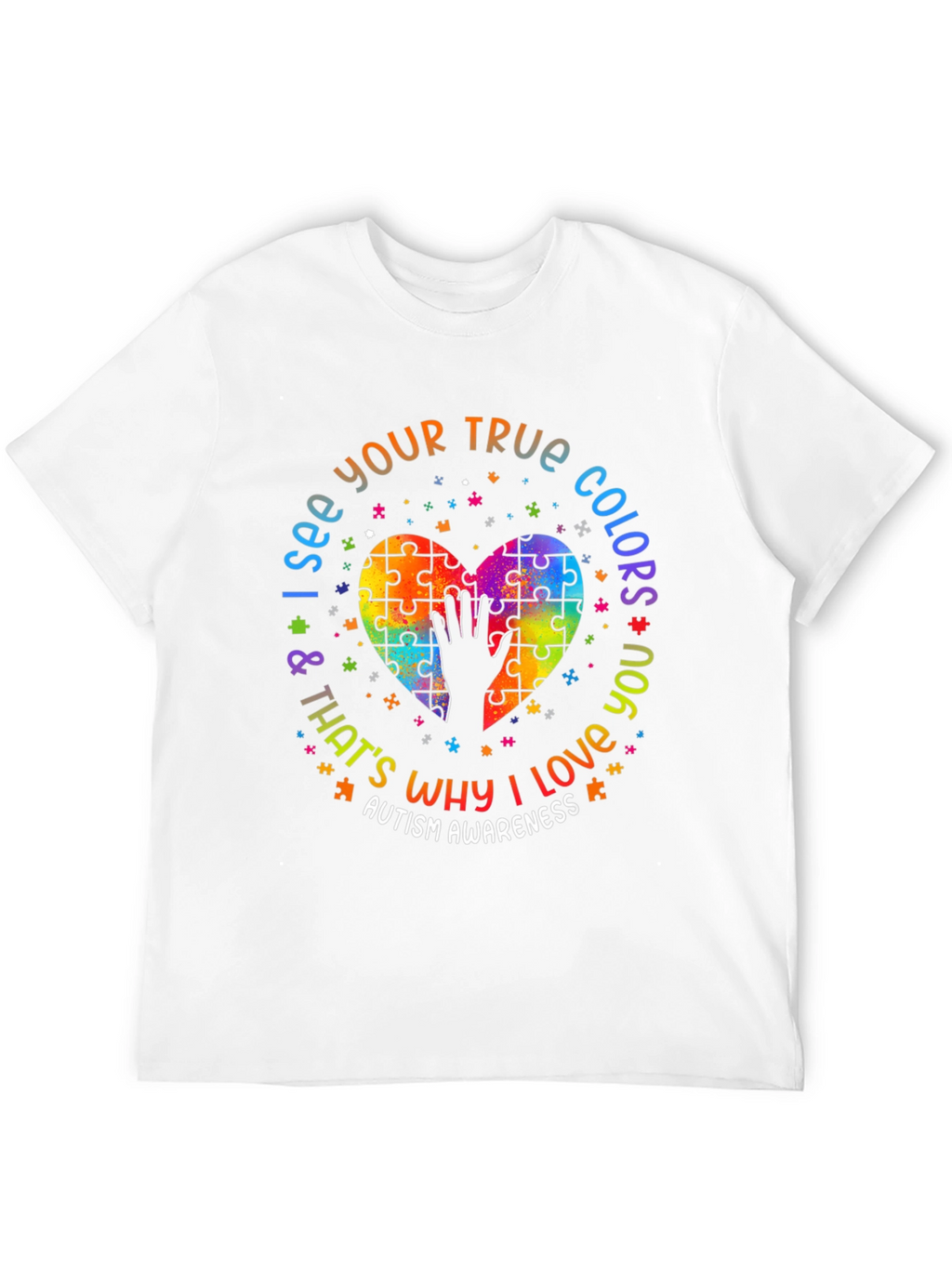 Autism Awareness T-Shirt - Puzzle Heart Design