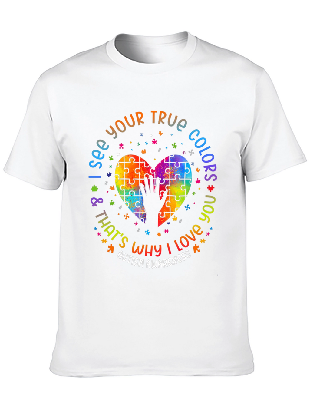 Autism Awareness T-Shirt - Puzzle Heart Design