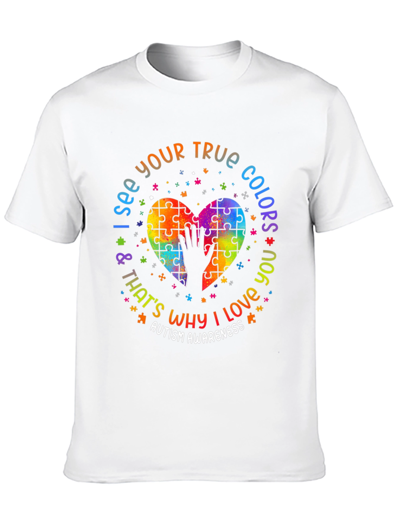 Autism Awareness T-Shirt - Puzzle Heart Design