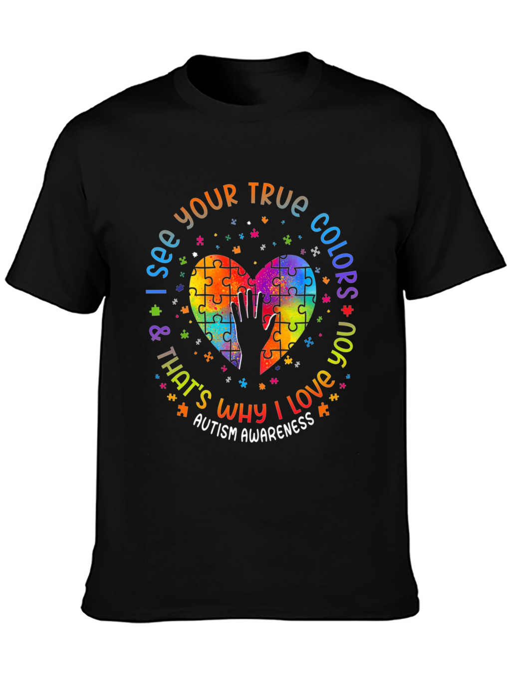 Autism Awareness T-Shirt - Puzzle Heart Design