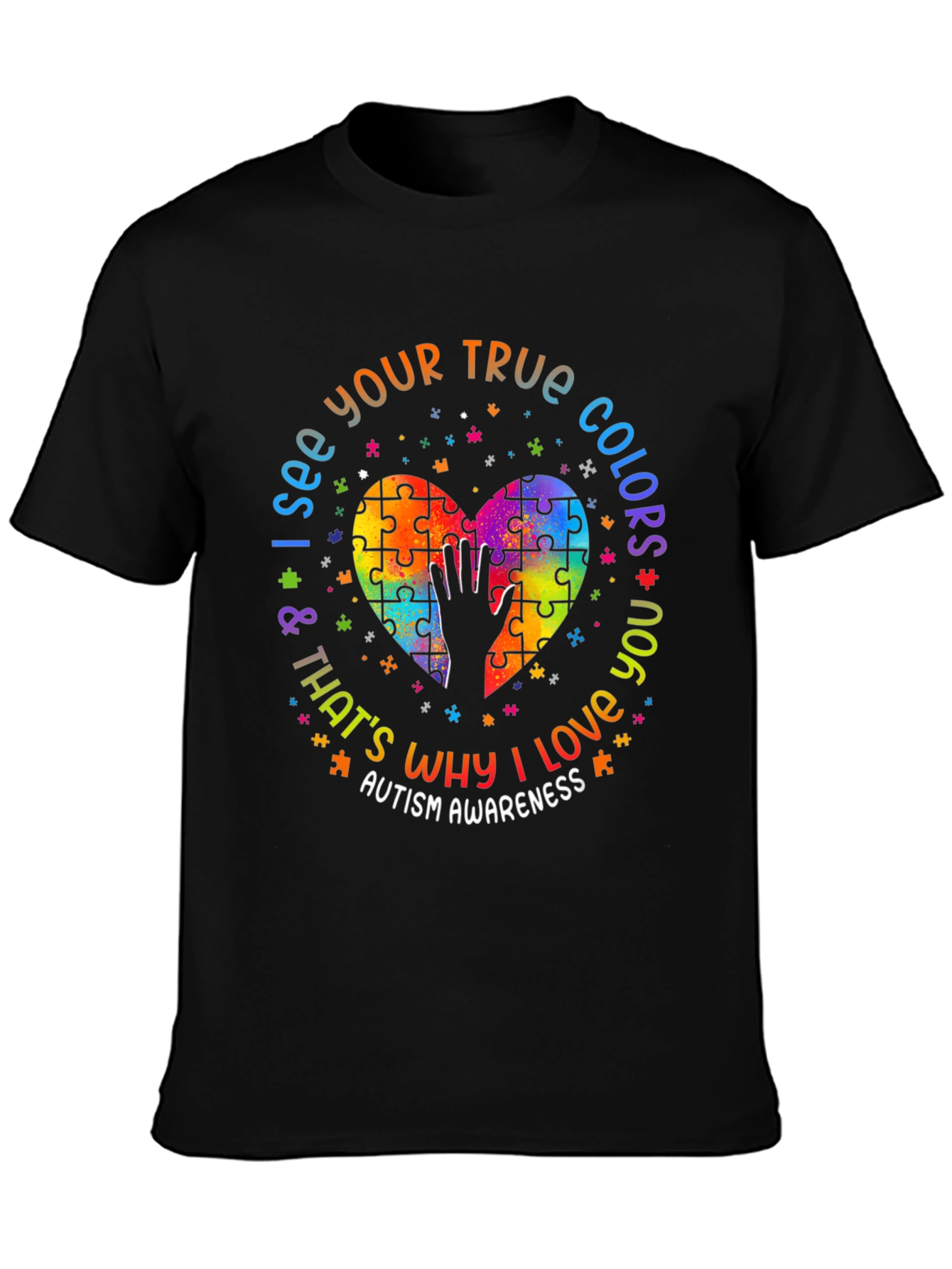 Autism Awareness T-Shirt - Puzzle Heart Design