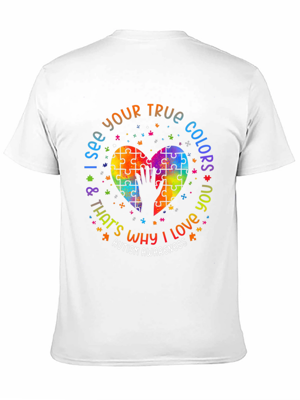 Autism Awareness T-Shirt - Puzzle Heart Design