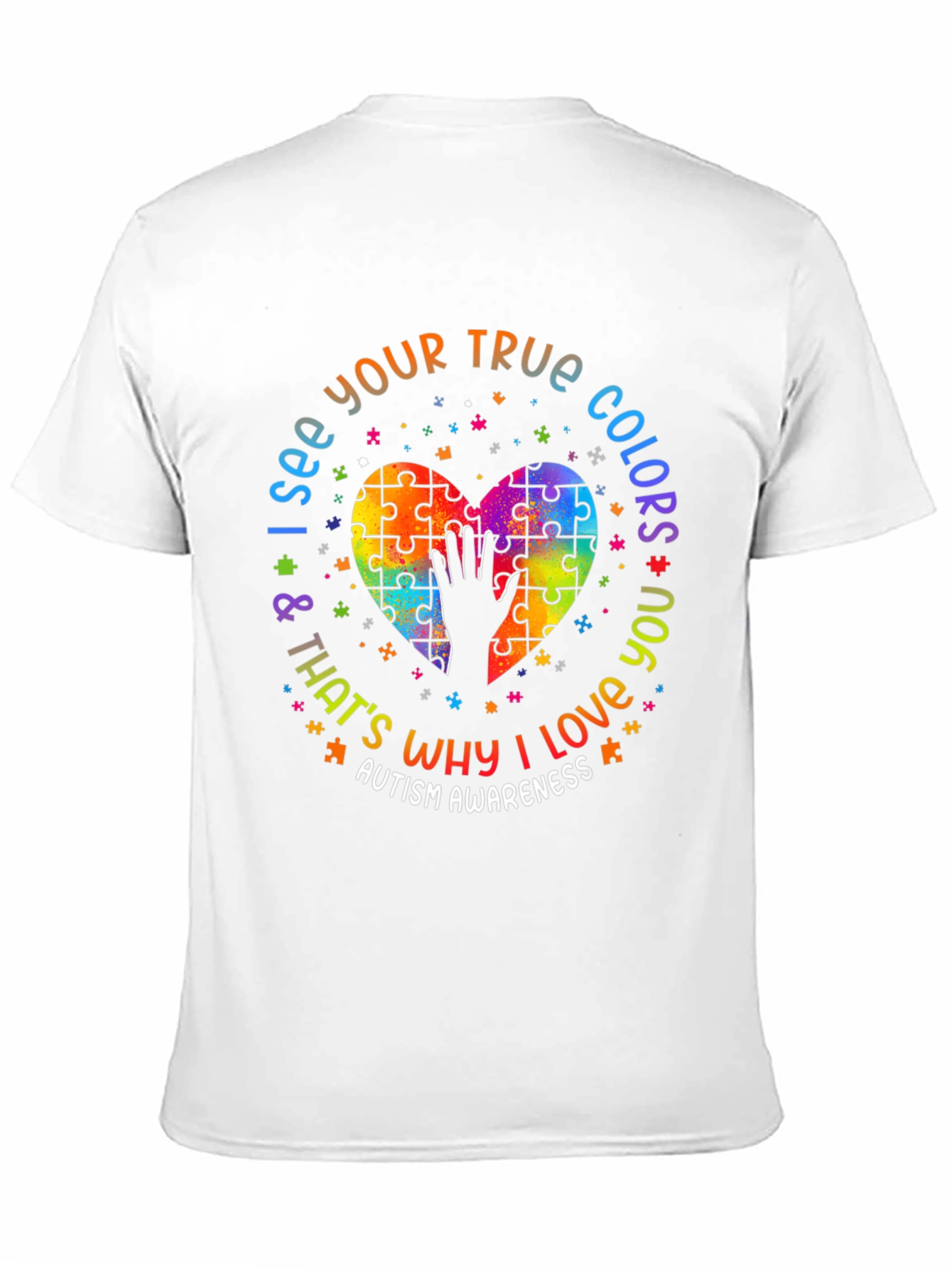 Autism Awareness T-Shirt - Puzzle Heart Design