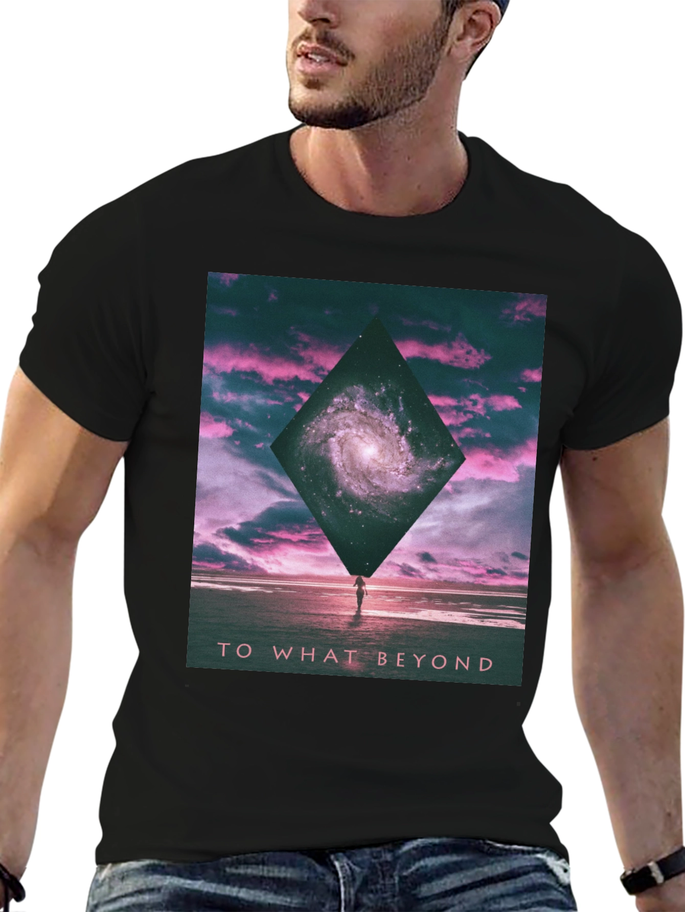 Galaxy Beyond Black Graphic Tee