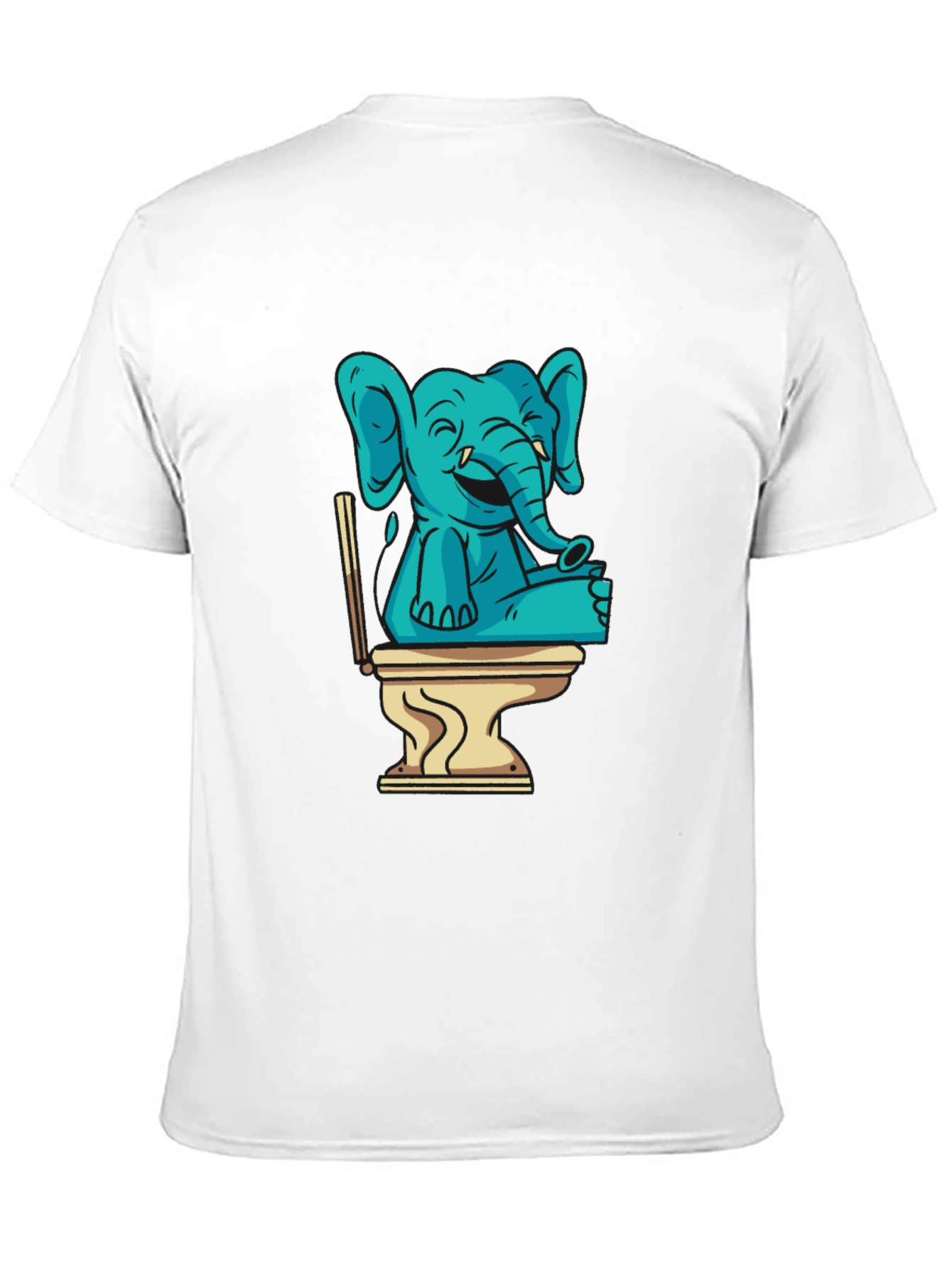Elephant on Toilet Graphic T-Shirt - Unisex Style