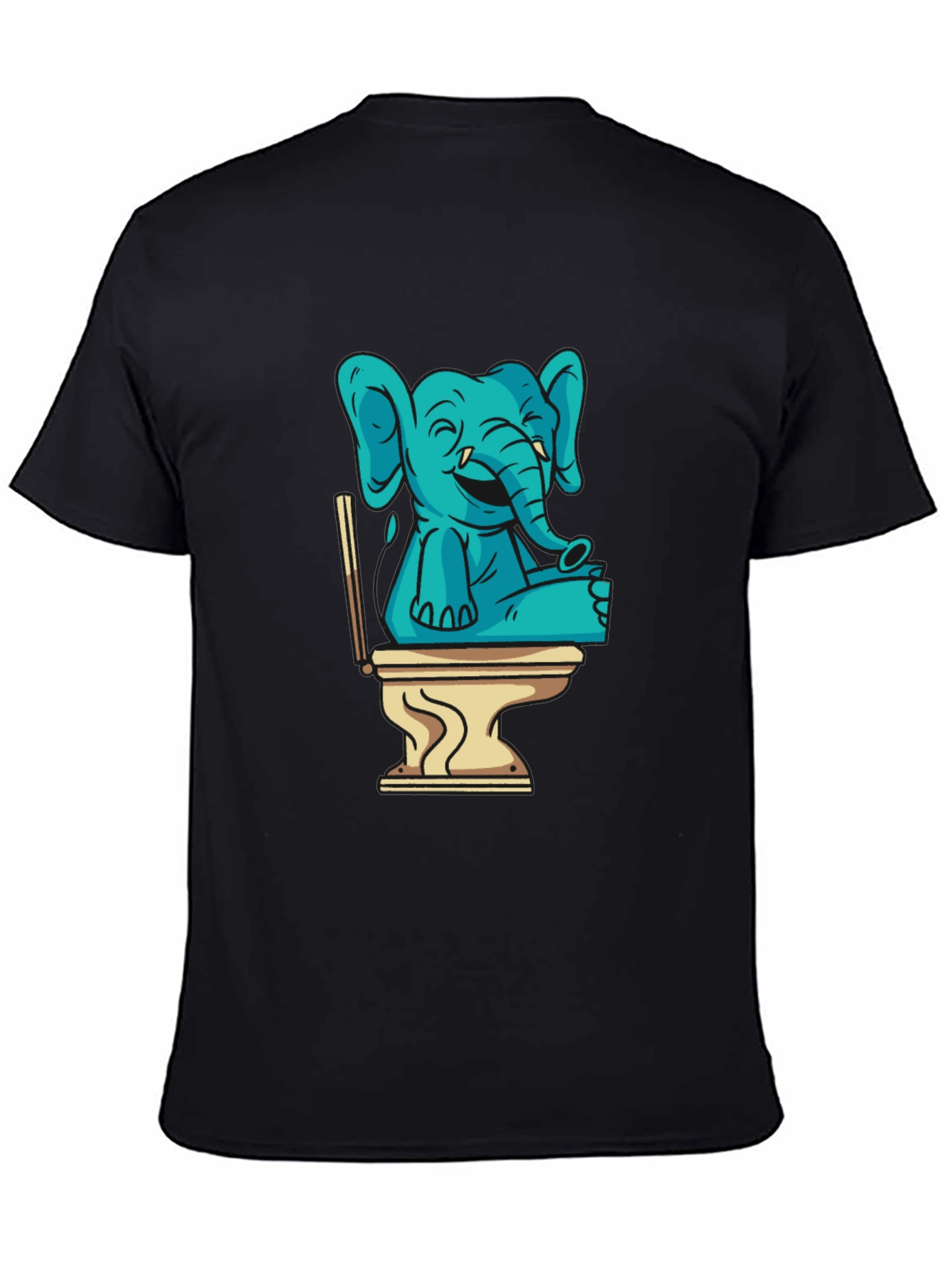 Elephant on Toilet Graphic T-Shirt - Unisex Style