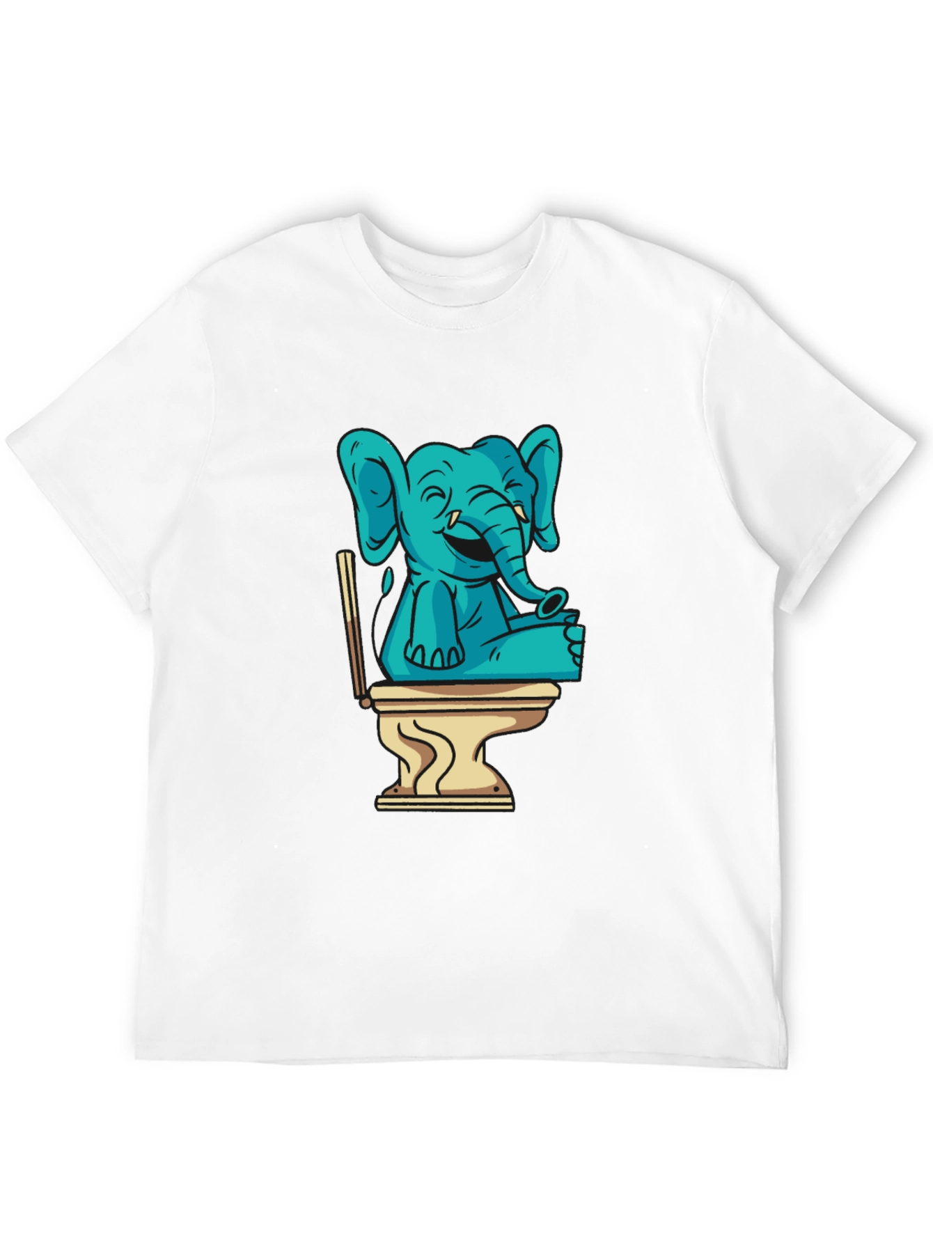 Elephant on Toilet Graphic T-Shirt - Unisex Style