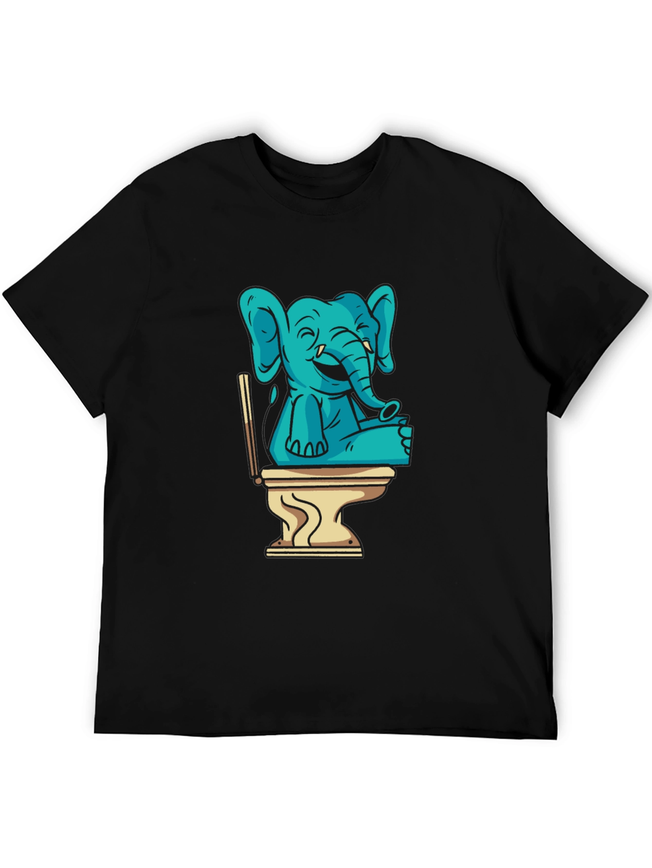 Elephant on Toilet Graphic T-Shirt - Unisex Style