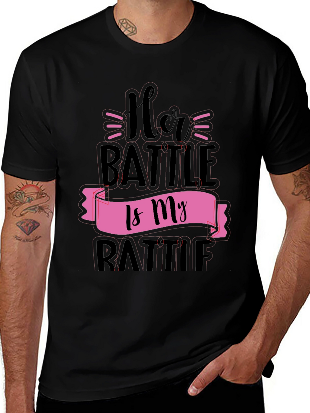 Her Battle Is My Battle Graphic Tee