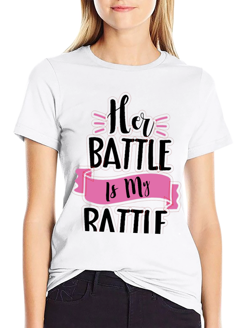 Her Battle Is My Battle Graphic Tee