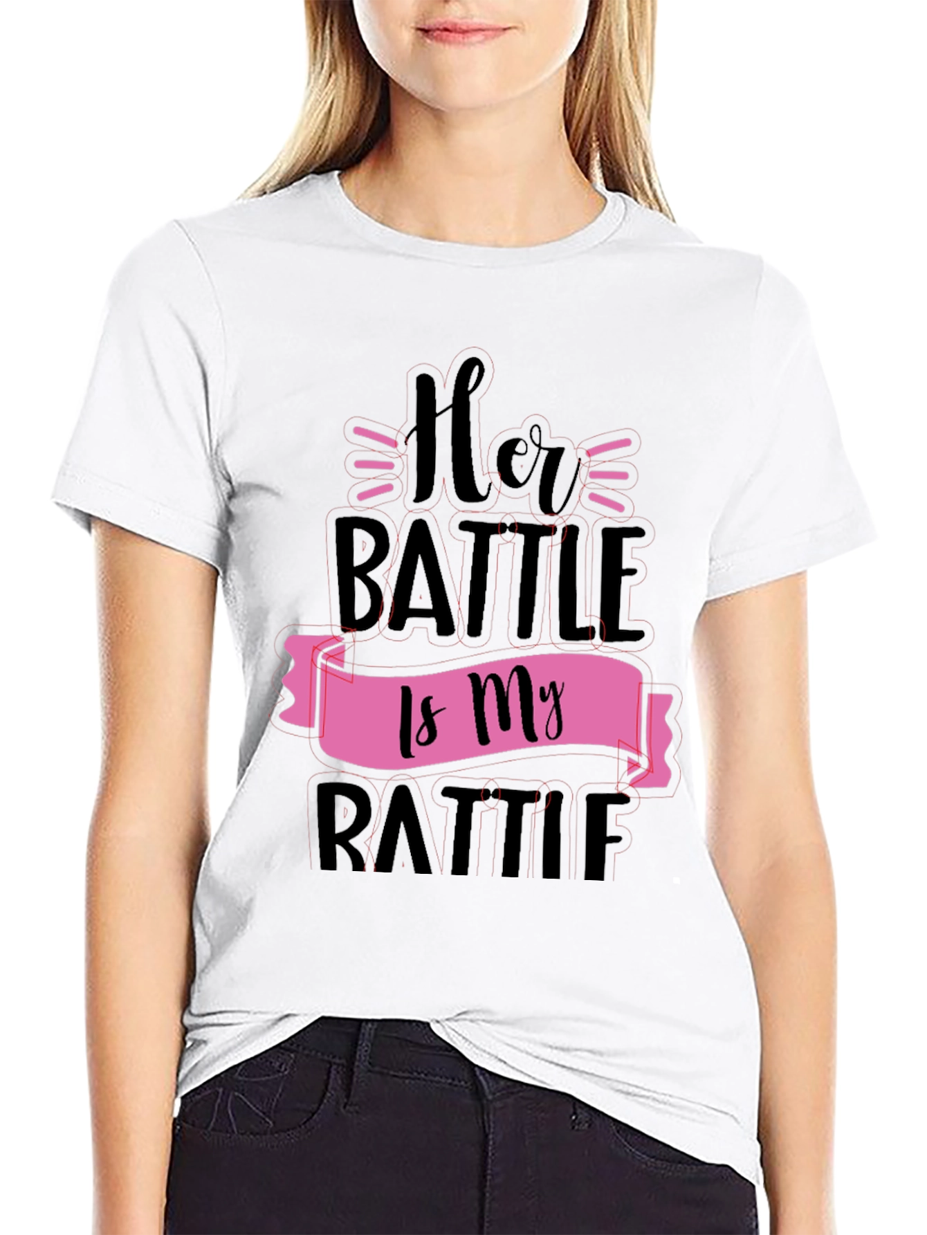 Her Battle Is My Battle Graphic Tee