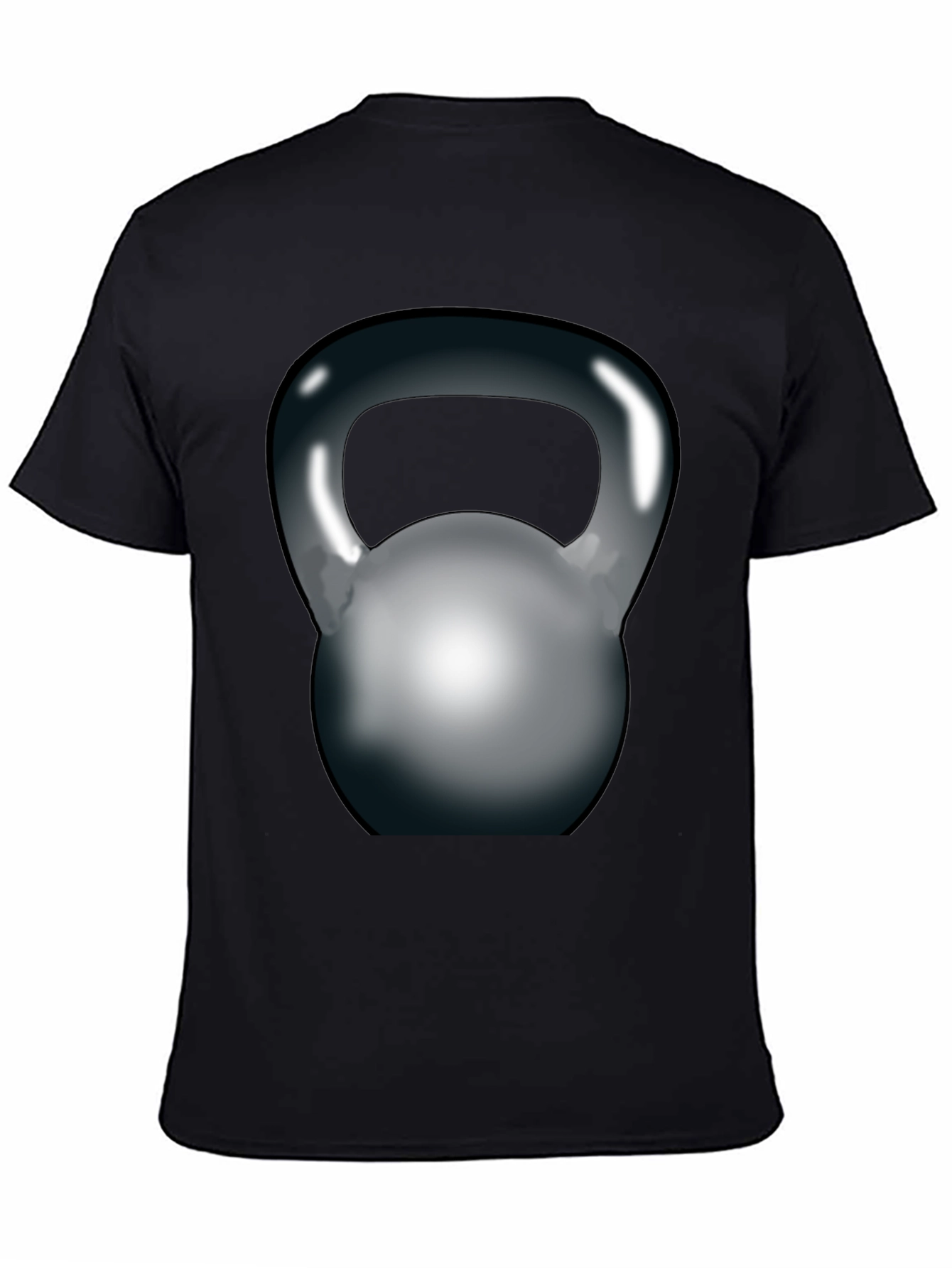 Black Kettlebell Graphic T-Shirt - Gym Workout Apparel