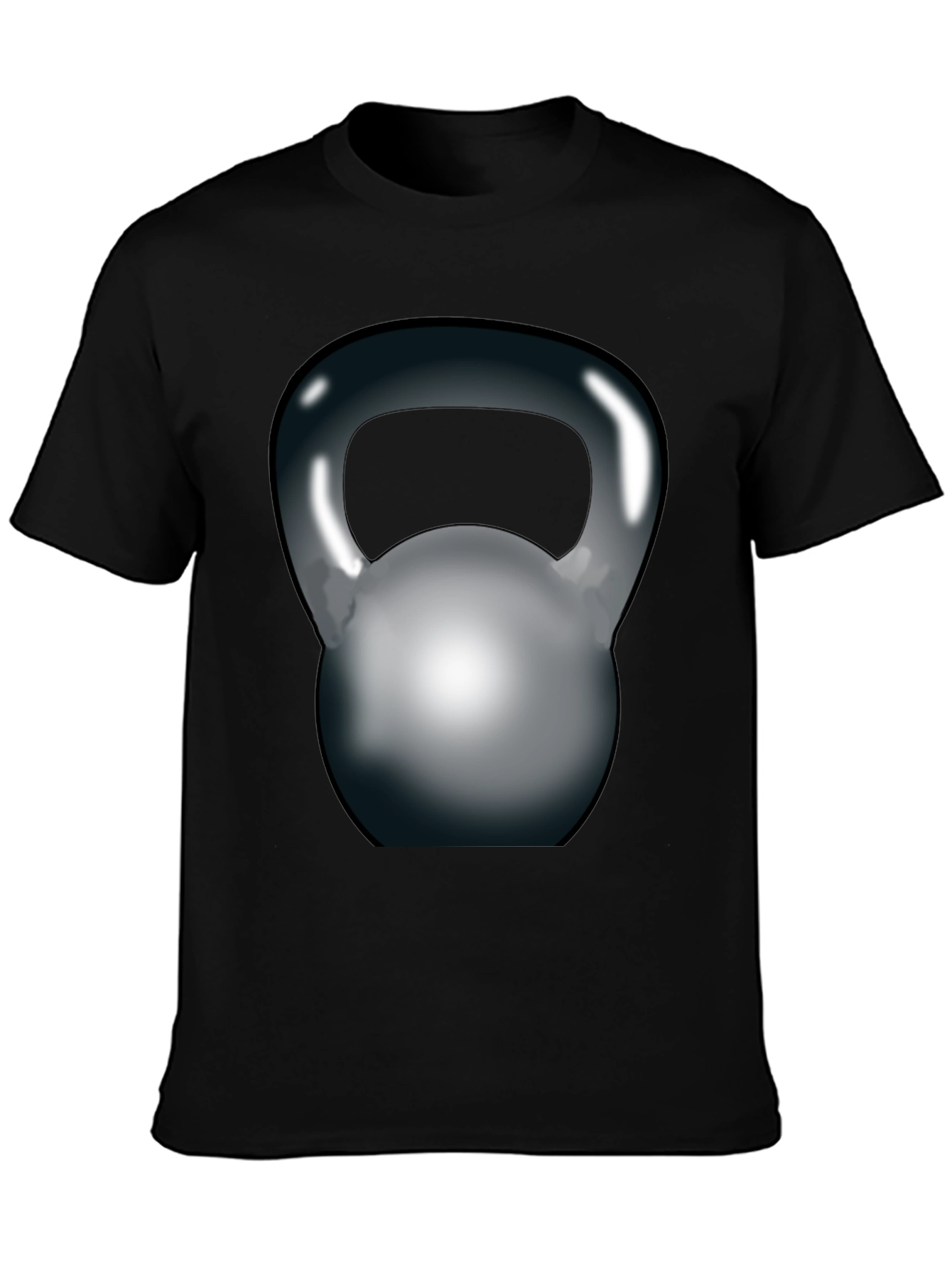 Black Kettlebell Graphic T-Shirt - Gym Workout Apparel