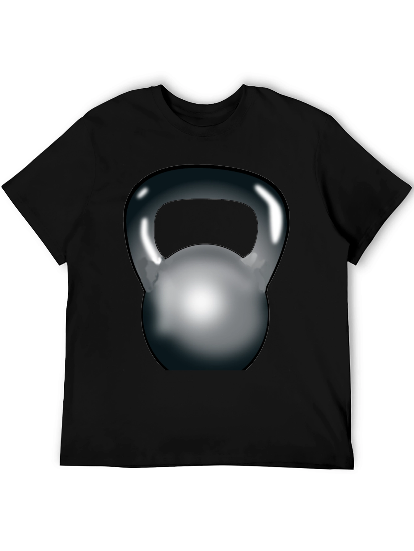 Black Kettlebell Graphic T-Shirt - Gym Workout Apparel