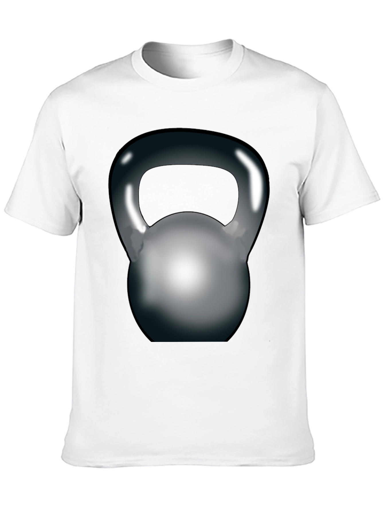 Black Kettlebell Graphic T-Shirt - Gym Workout Apparel