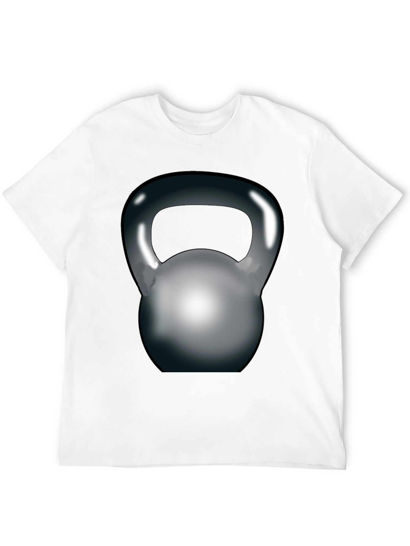 Black Kettlebell Graphic T-Shirt - Gym Workout Apparel