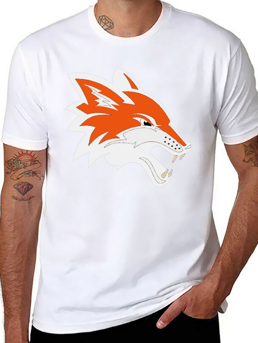 Cool Fox Graphic Black Tee