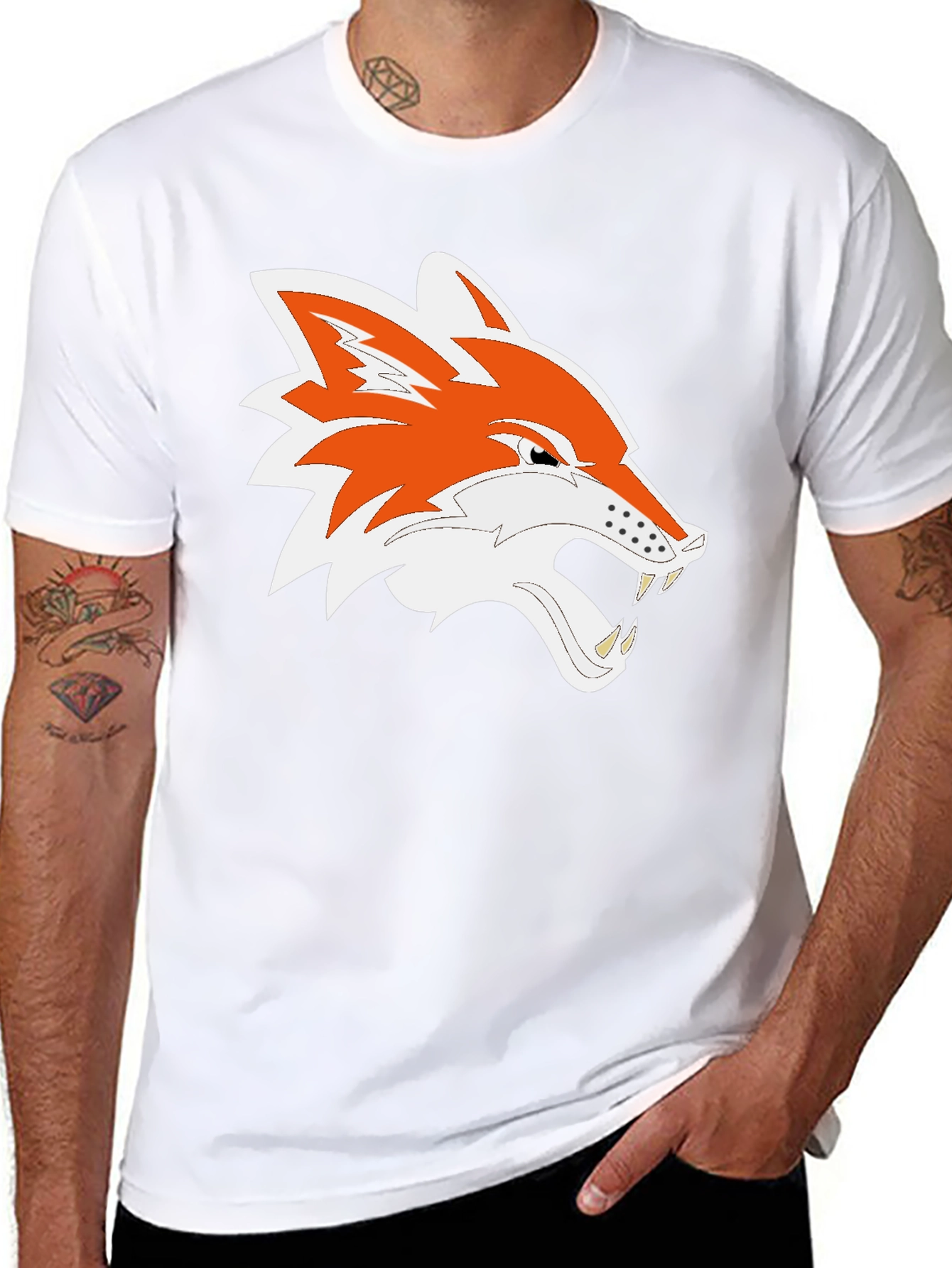 Cool Fox Graphic Black Tee