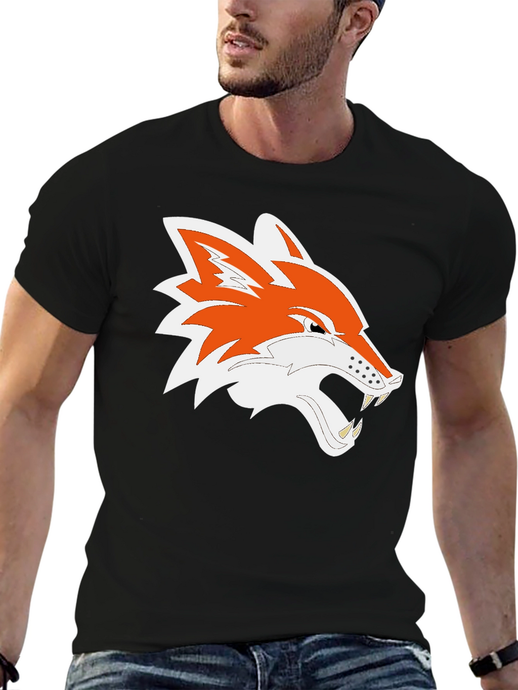 Cool Fox Graphic Black Tee