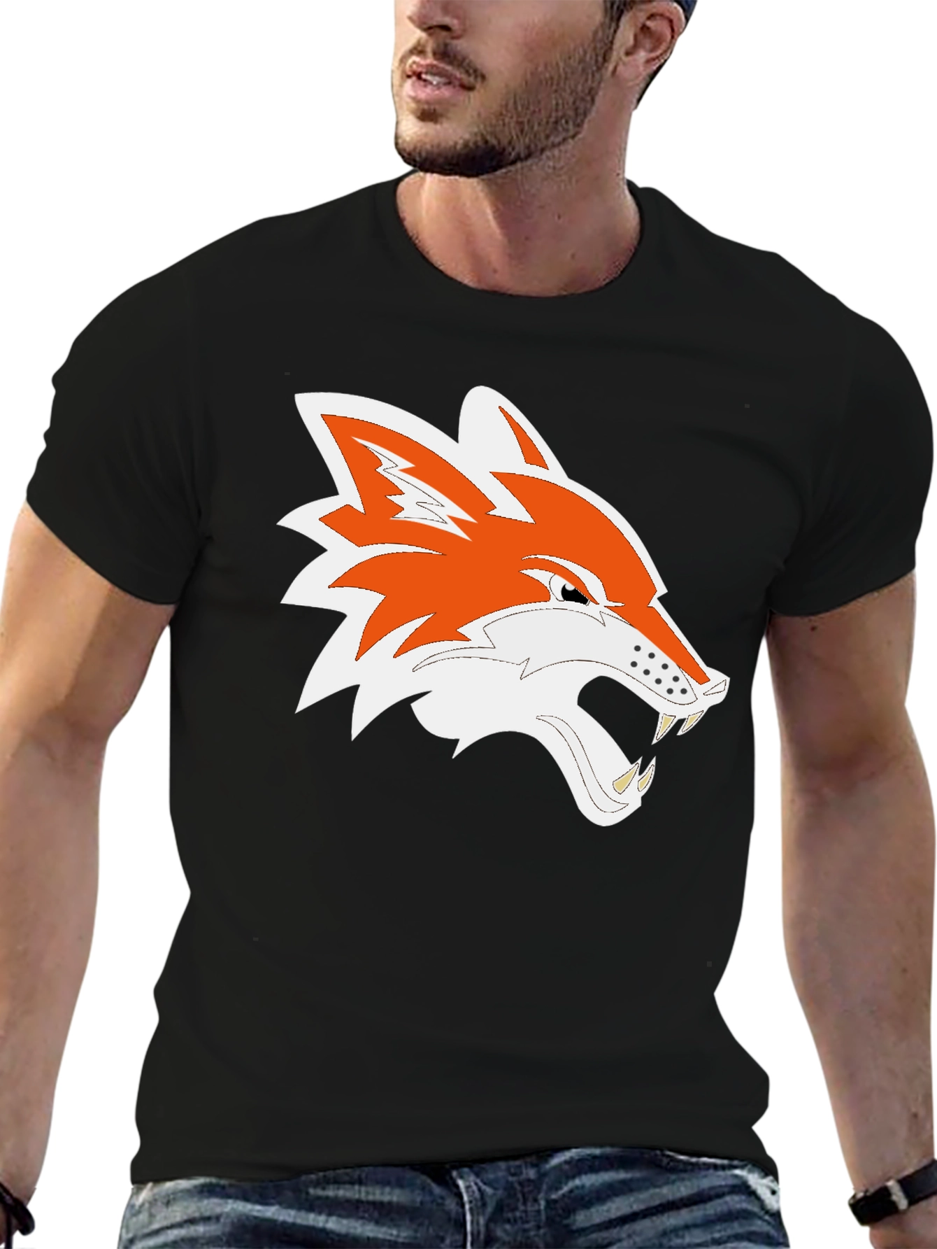 Cool Fox Graphic Black Tee