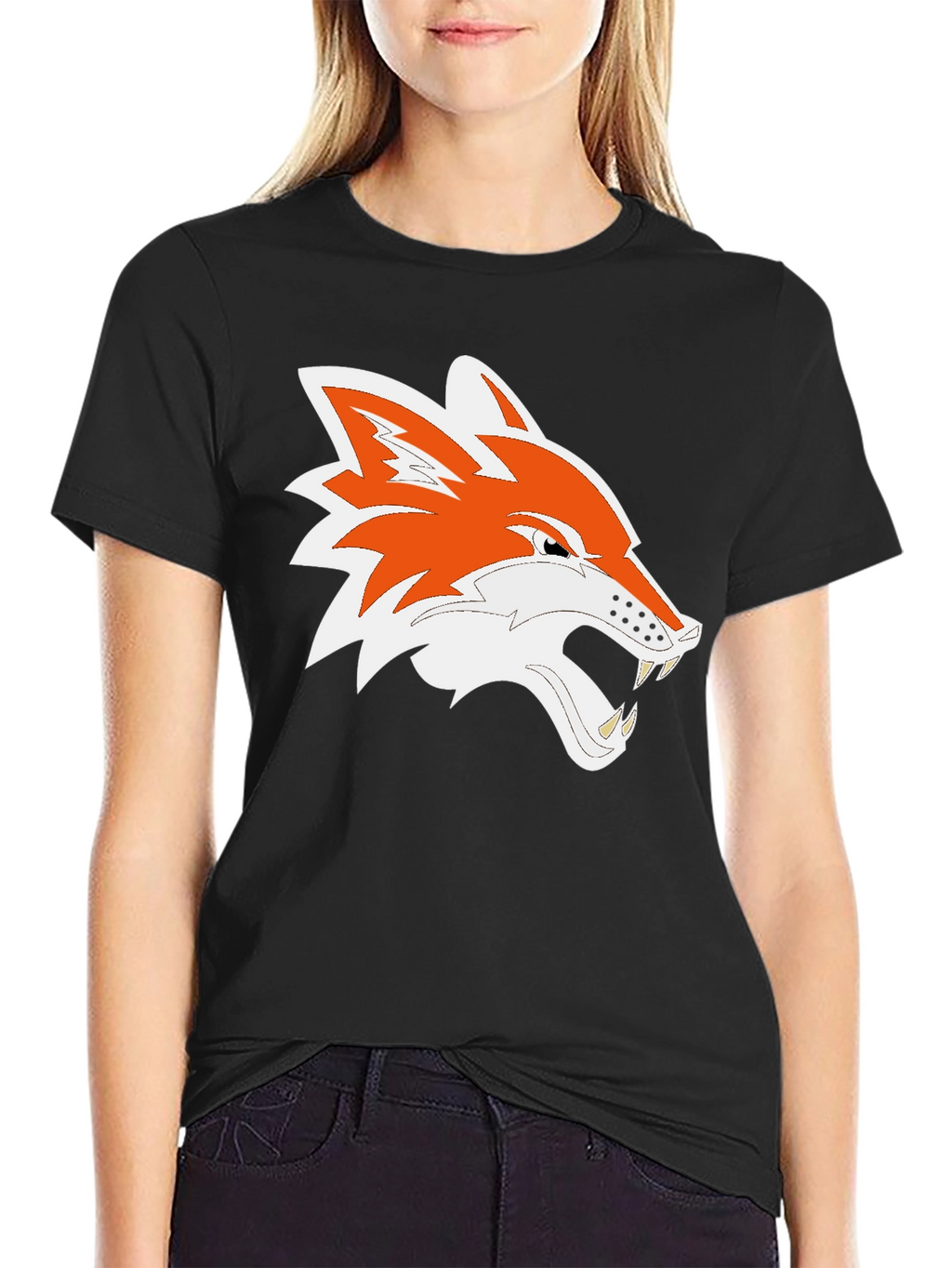 Cool Fox Graphic Black Tee