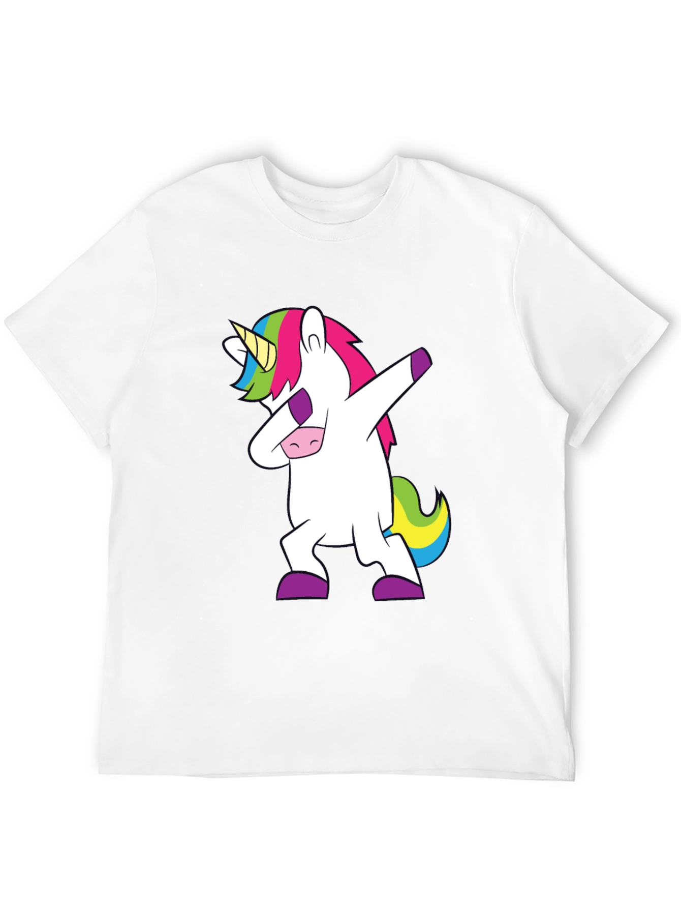 Dabbing Unicorn Graphic Tee - Black