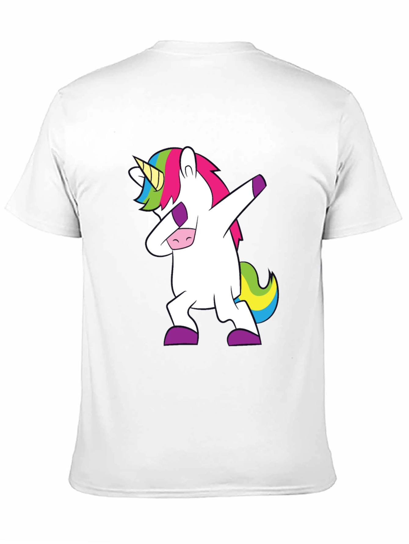 Dabbing Unicorn Graphic Tee - Black