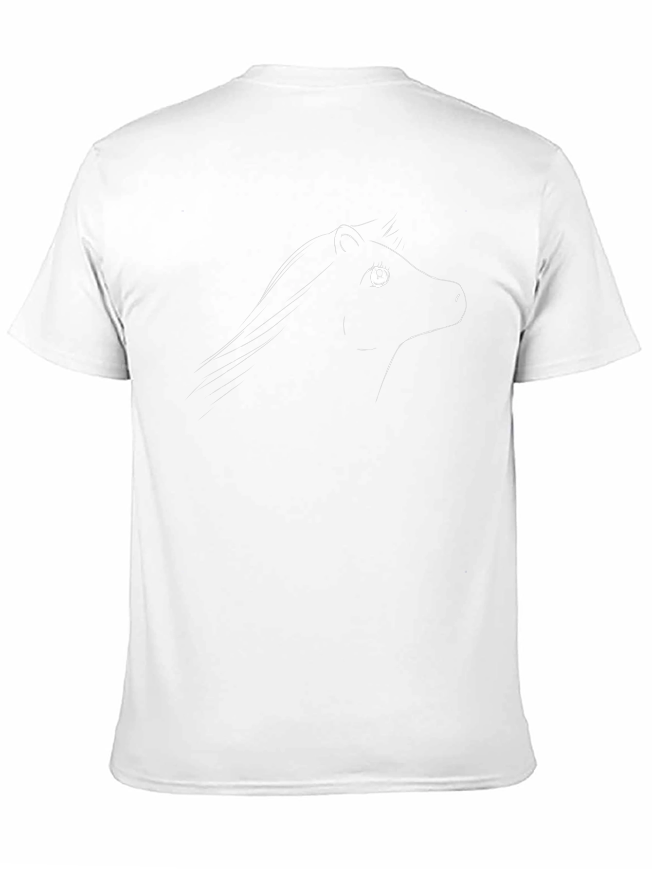 Black T-Shirt with Horse Design