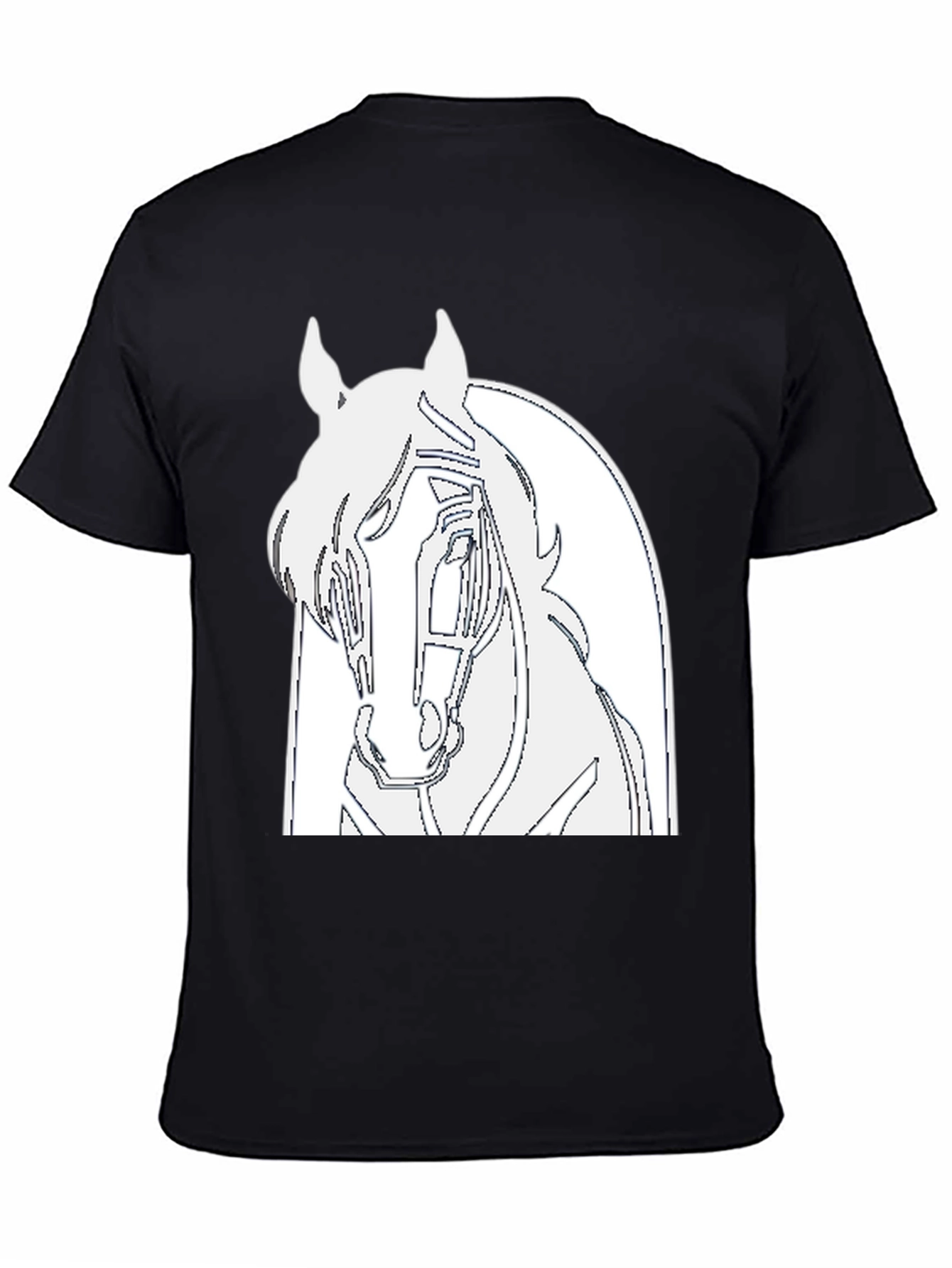 Black Horse Graphic Tee - Equestrian Style