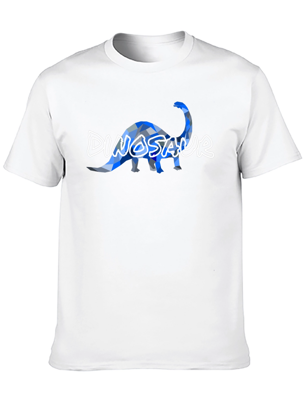Dinosaur Geometric Graphic Print Mens Tee