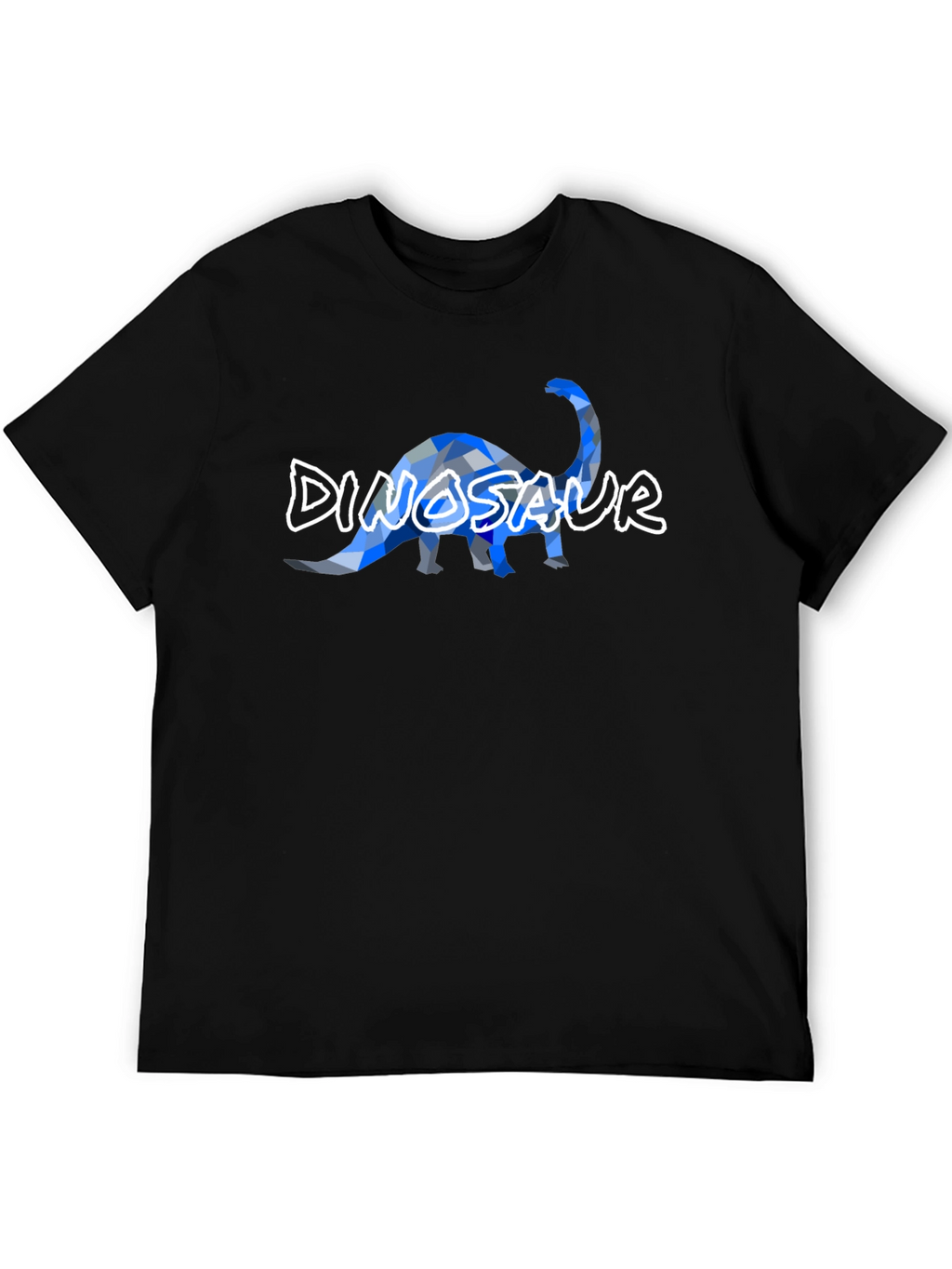 Dinosaur Geometric Graphic Print Mens Tee