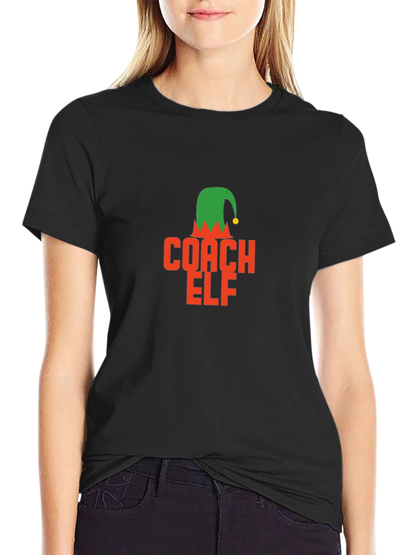 Coach Elf Graphic Tee - Holiday Humor