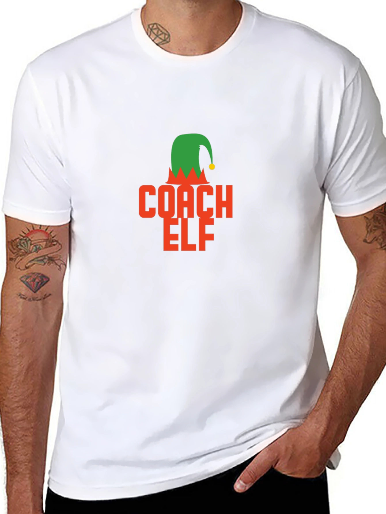Coach Elf Graphic Tee - Holiday Humor