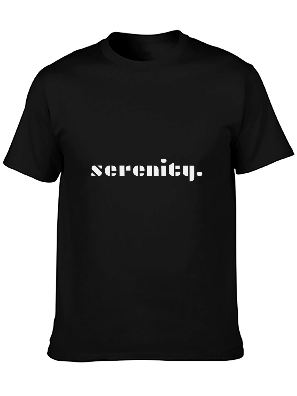 Serenity Black T-Shirt - Modern Minimalist Design