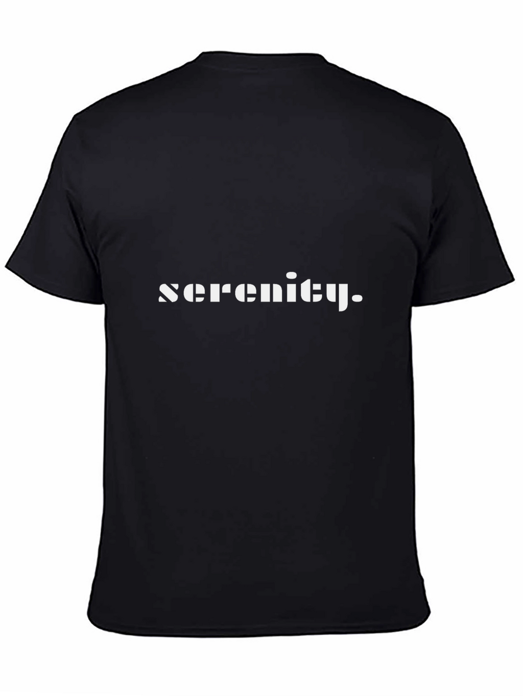 Serenity Black T-Shirt - Modern Minimalist Design