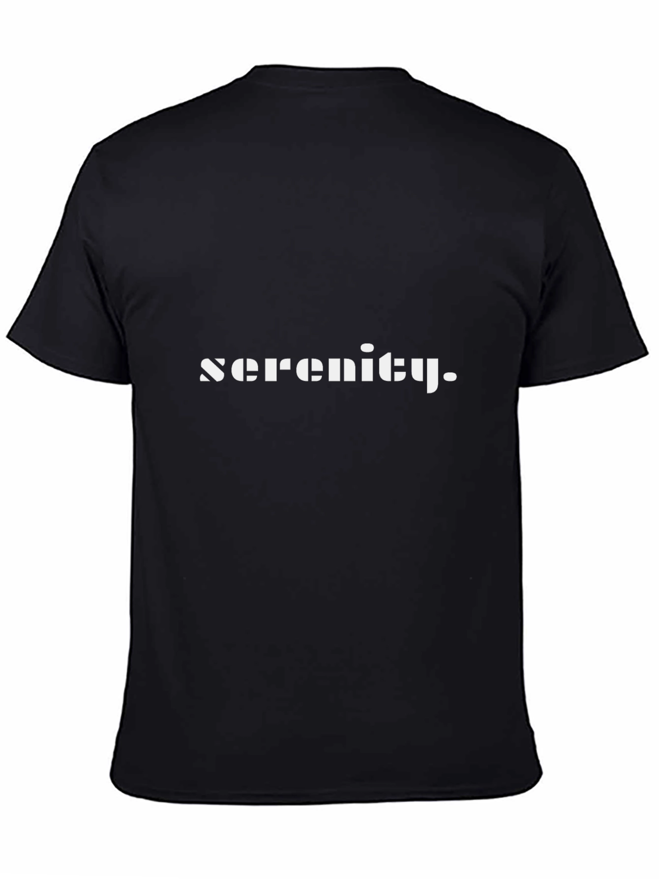 Serenity Black T-Shirt - Modern Minimalist Design