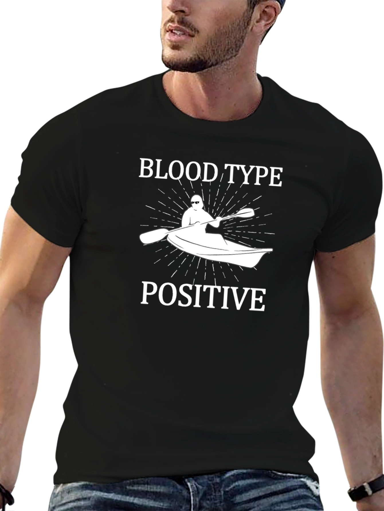 Blood Type Positive Kayak T-Shirt