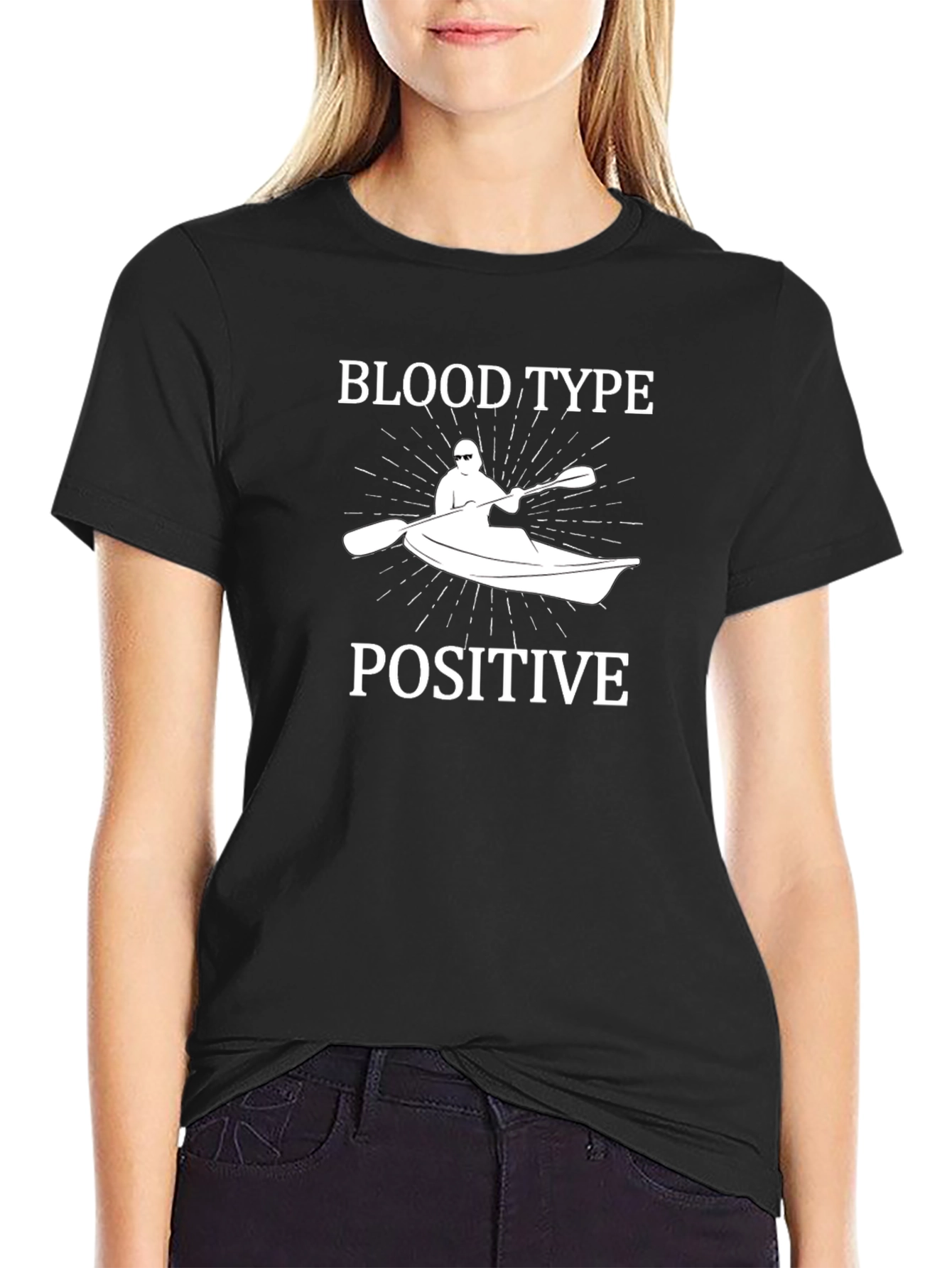 Blood Type Positive Kayak T-Shirt