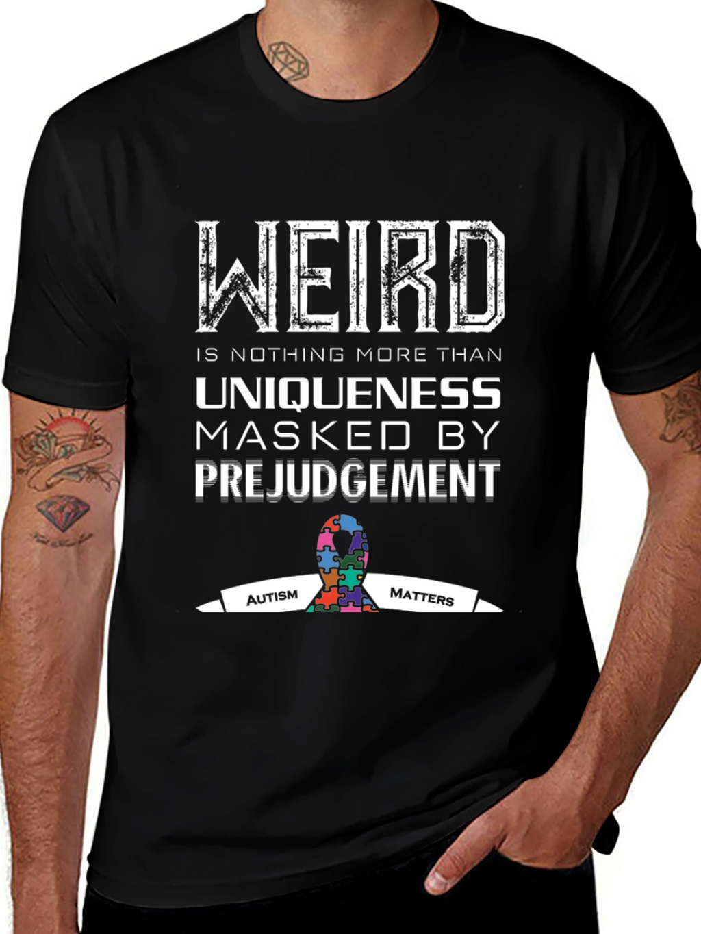Autism Awareness T-Shirt - Weird is Uniqueness