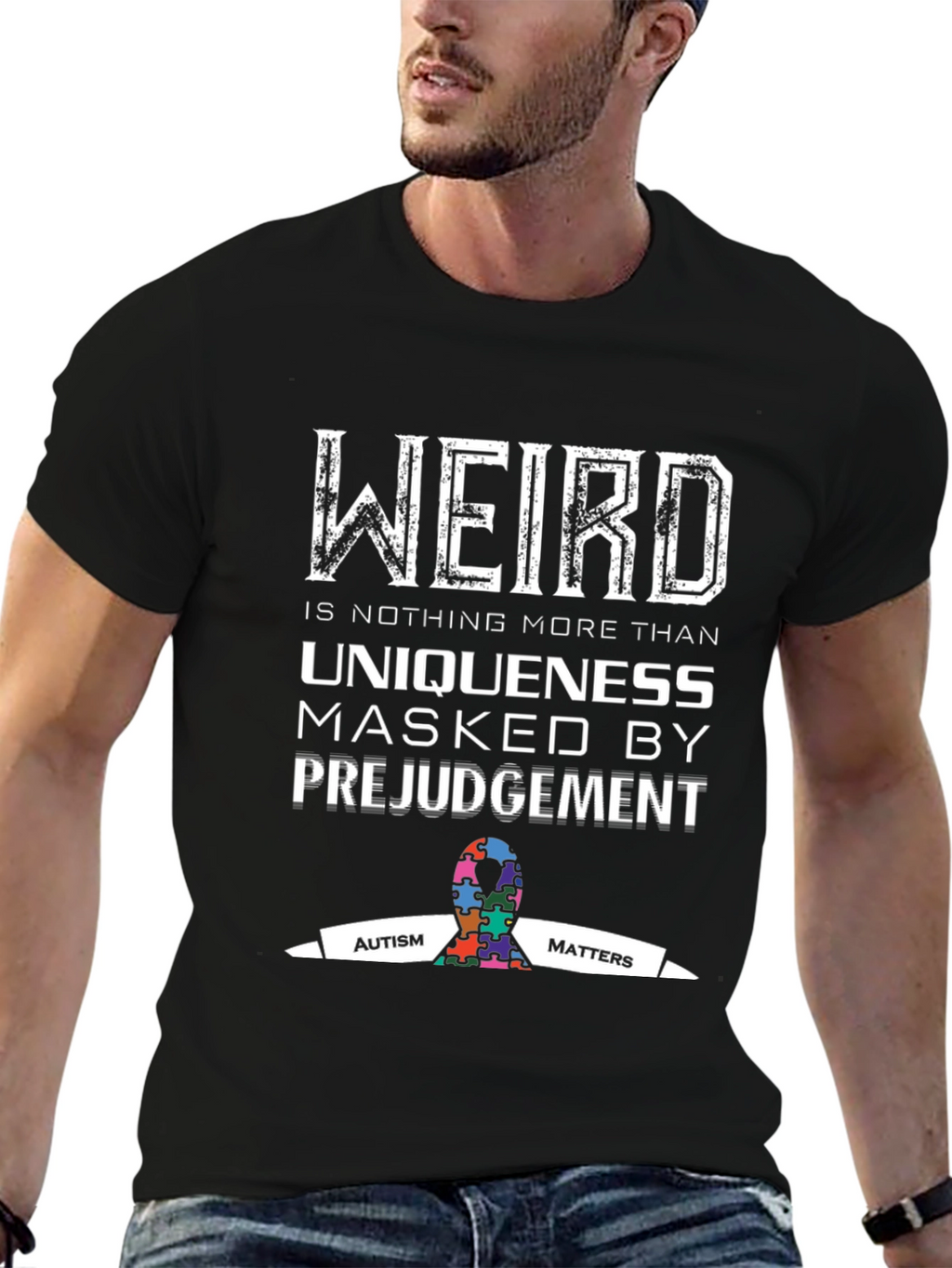 Autism Awareness T-Shirt - Weird is Uniqueness