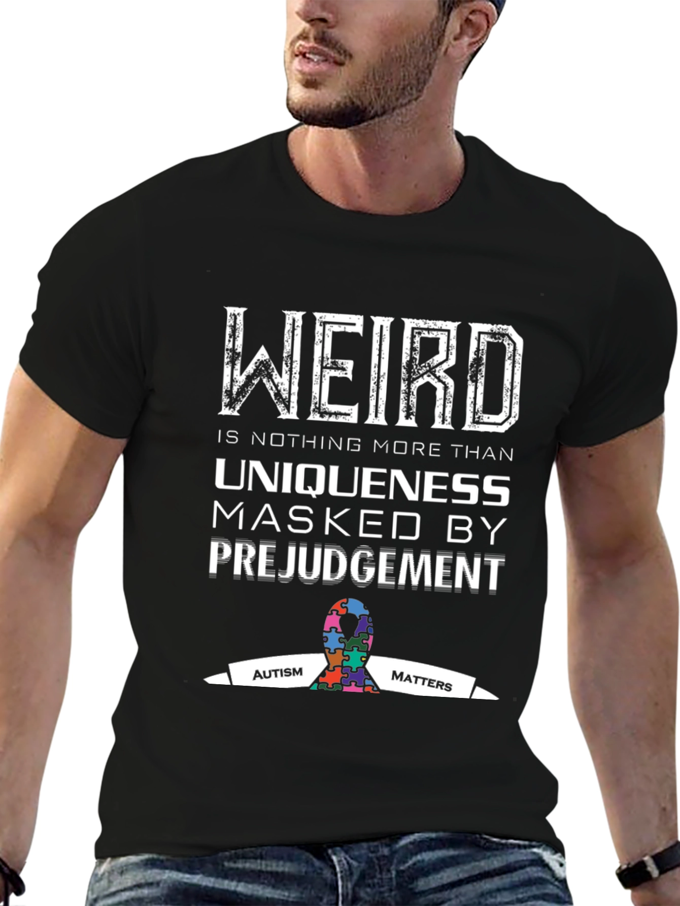 Autism Awareness T-Shirt - Weird is Uniqueness