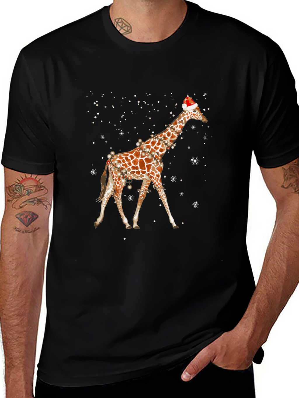 Christmas Giraffe T-Shirt