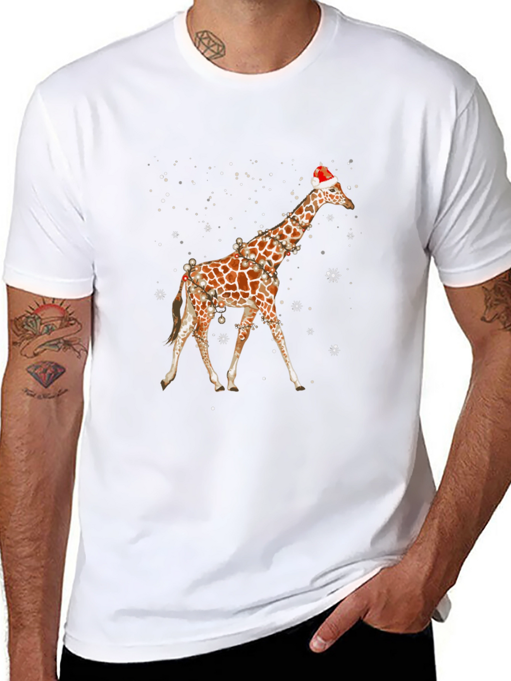 Christmas Giraffe T-Shirt