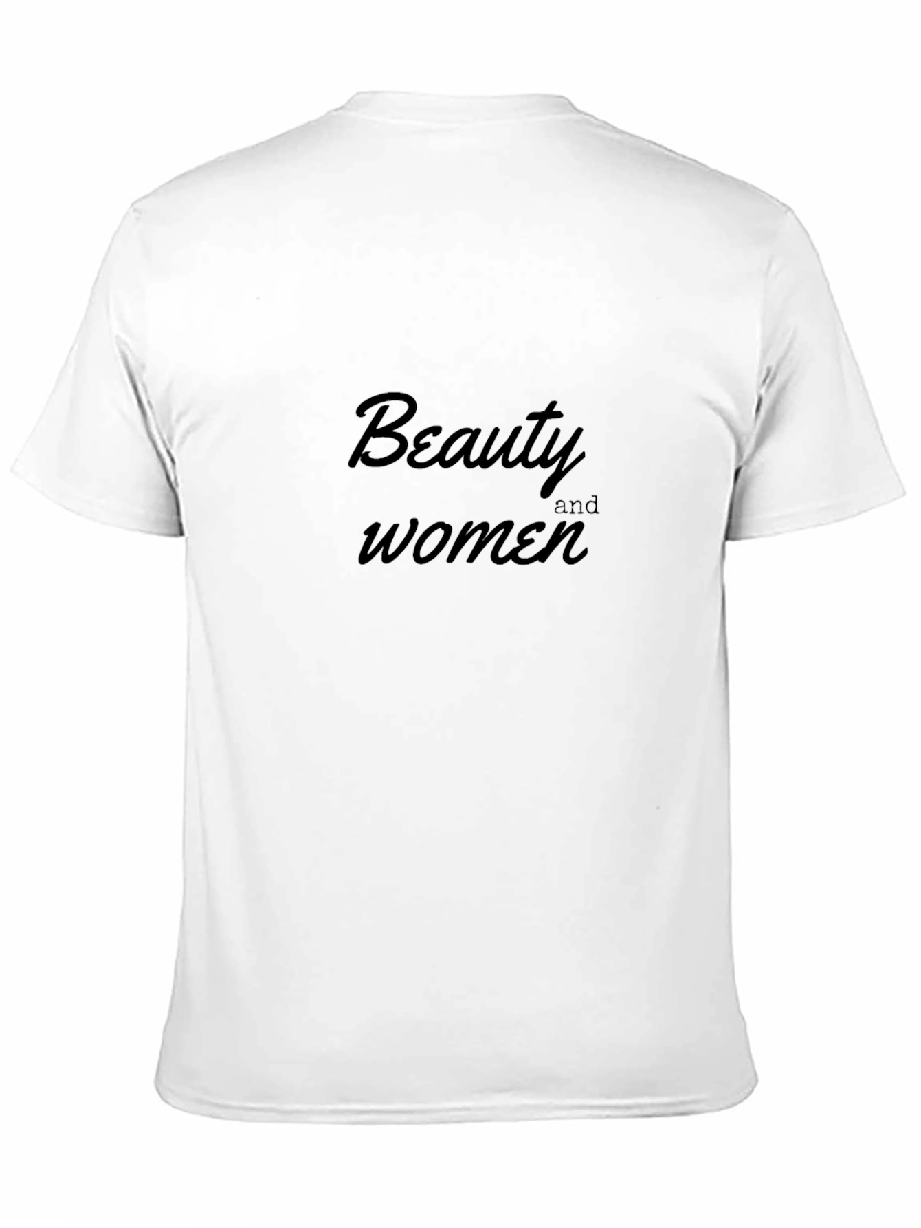 Beauty and Women Black T-Shirt