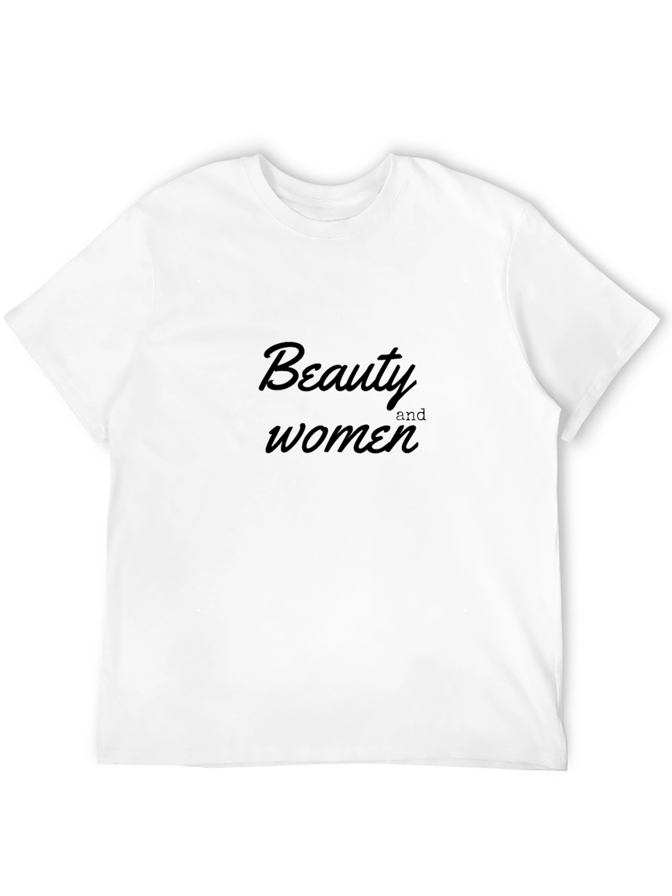 Beauty and Women Black T-Shirt