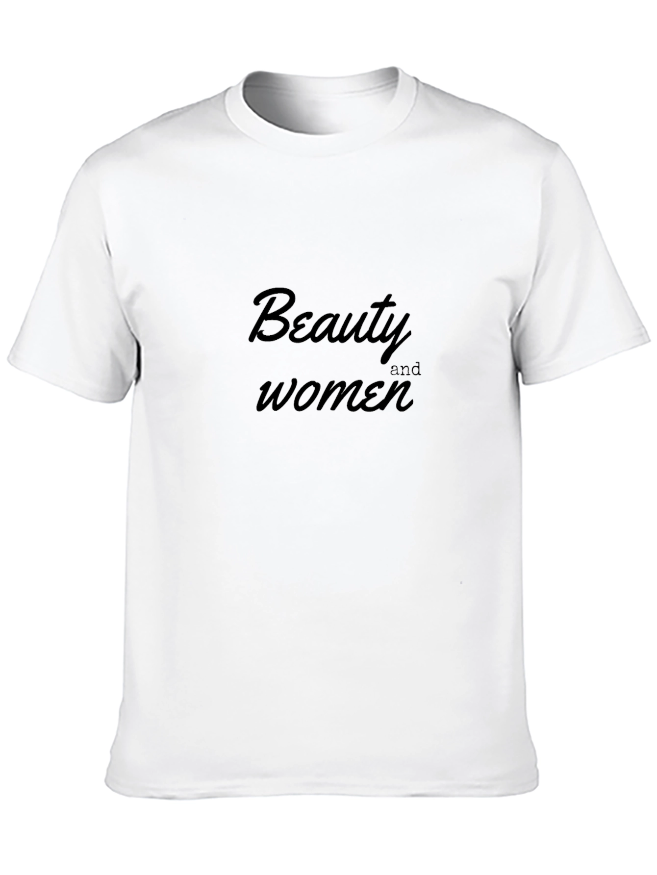 Beauty and Women Black T-Shirt