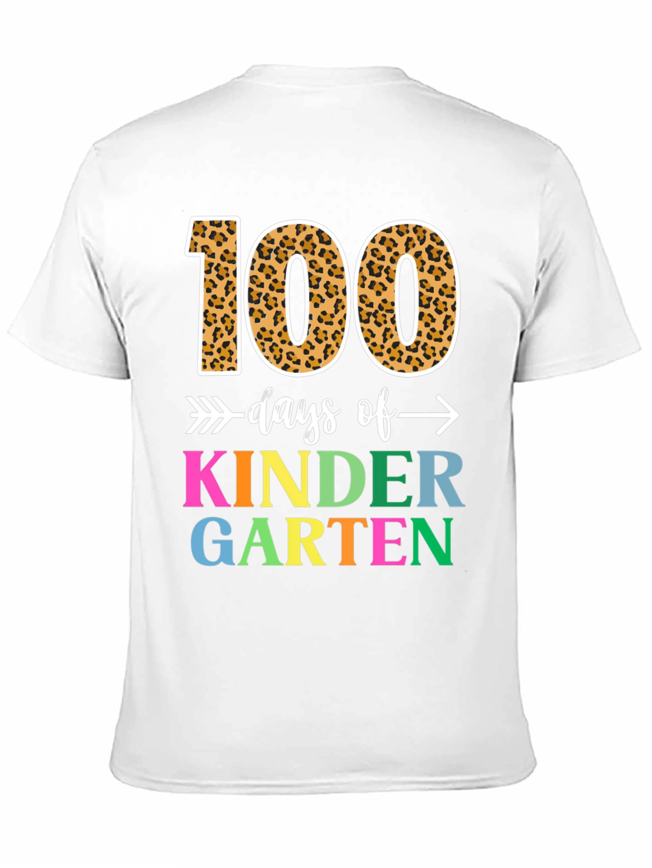100 Days of Kindergarten T-Shirt Leopard Print Numbers