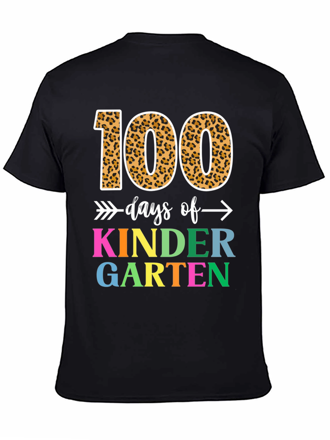 100 Days of Kindergarten T-Shirt Leopard Print Numbers