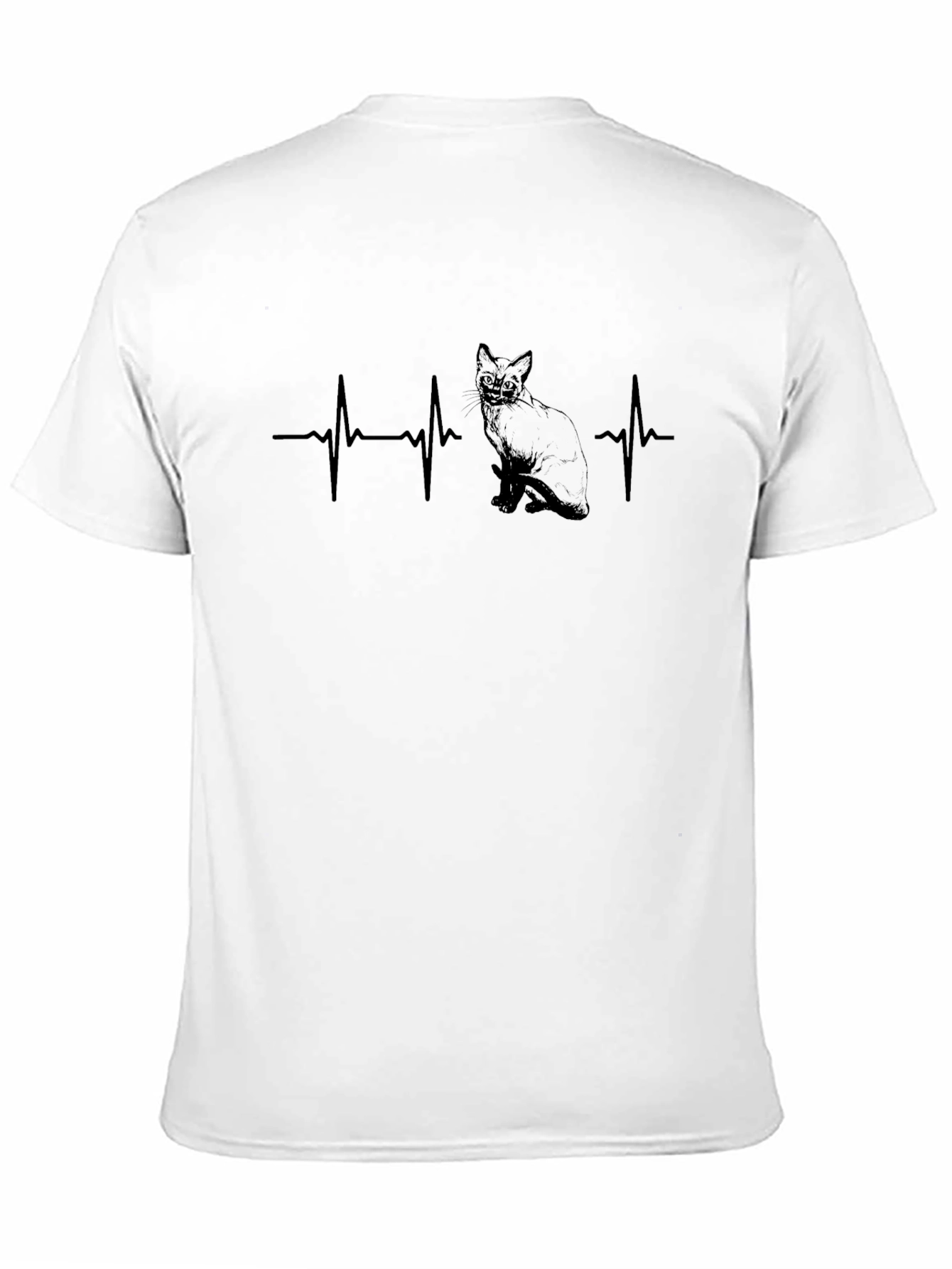 Cat Lover T-Shirt - Heartbeat Design