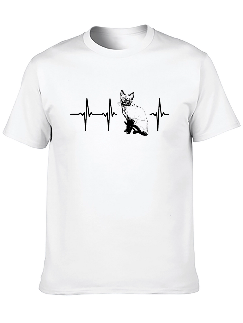 Cat Lover T-Shirt - Heartbeat Design